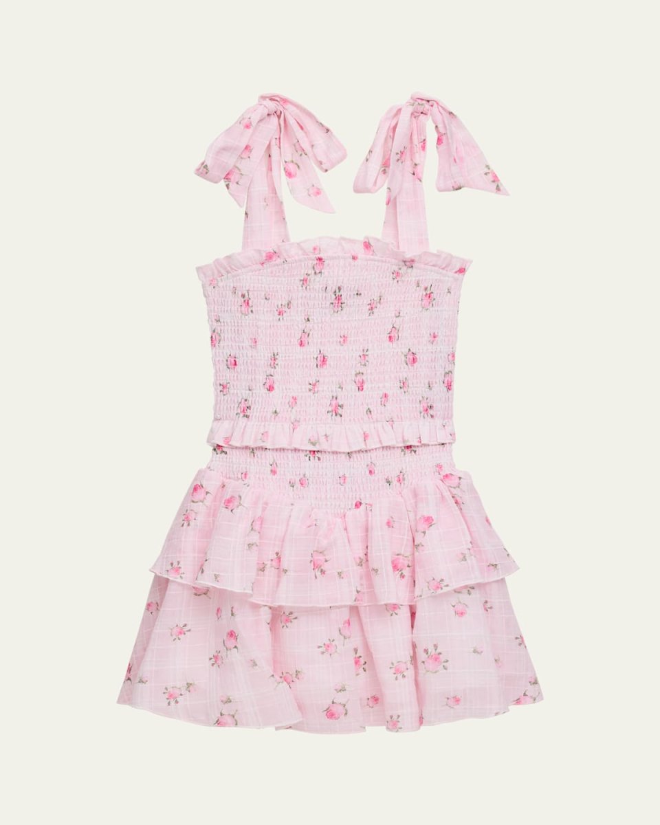 Girl's Tween Emerson Tie-Shoulder Ruffle Dress, Size S-XL